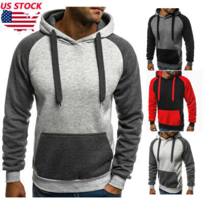 

Mens Winter Hoodies Slim Fit Hooded Sweatshirt Outwear Sweater Warm Coat Jacket