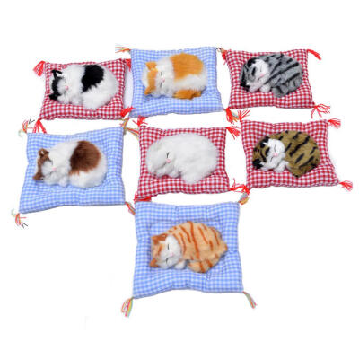 

Simulation Animal Doll Plush Sleeping Cats Stuffed Craft Toys with Sound