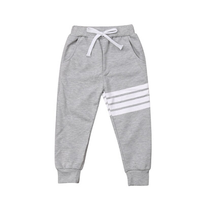 

KIDS BABY BOY GIRL STRIPE BOTTOMS CASUAL JOGGERS JOGGING SPORTS PANTS TROUSERS