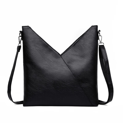 

Women Hot Handbags Single Shoulder Bag Simple Casual Style Large Zipper PU Leather Messenger Bags for Tablet Computer