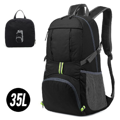 

35L Lightweight Folding Backpack Water Repellent Bag Pack for Camping Climbing Hiking Traveling Schooling