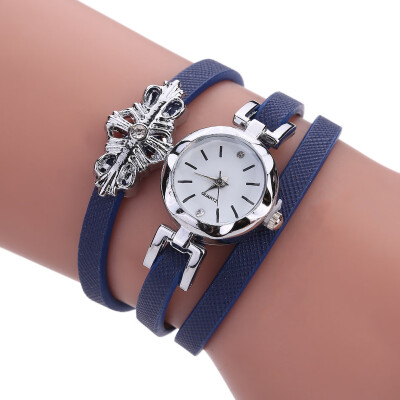 

Cross medal pendant ladies winding bracelet watch simple fashion inlaid diamond British watch female models