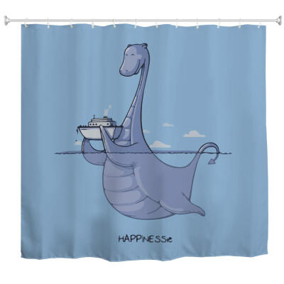 

Nessie Polyester Shower Curtain Bathroom Curtain High Definition 3D Printing Water-Proof