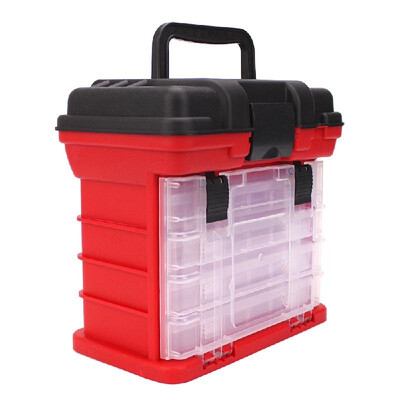 

Fishing Tackle Box with 4 Fishing Boxes Water Resistant Fishing Tackle Storage Trays with Secure Locking Latches Removable Divider