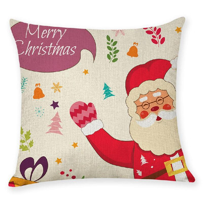 

Pillow Cover Christmas Tree Cartoon Sofa Cushion Case Protector 45x45CM Without Core