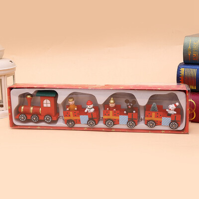 

Christmas Wooden Little Train Home Decor Christmas Ornaments New Year Gifts