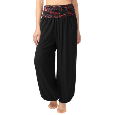 

Womens Plus Size Print Ladies Harem Full Length Pants Trouser Wide Leggings