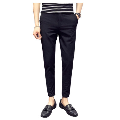 

ZHUO DENG NU Mens Cropped Pants Korean Casual Pants