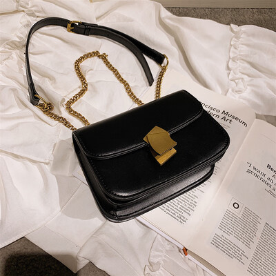 

Qiao Bani 2019 new South Korea ins fashion solid color chain tofu bag wild single shoulder diagonal trend handbags