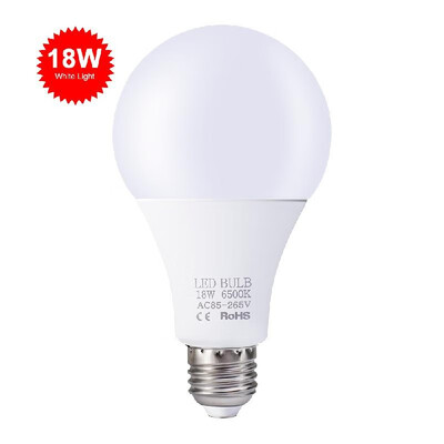 

18W LED Bulbs E27 Light Bulbs Energy Saving White Light 6000-6500K High Brightness Lamp for Bedroom Living Room 85V-265V