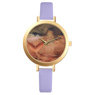 

LVPAI Brand Women Watches Luxury Leather Strip Marble Dial Dress Wristwatch Ladies Gift Quartz Clock Relogio feminino 533