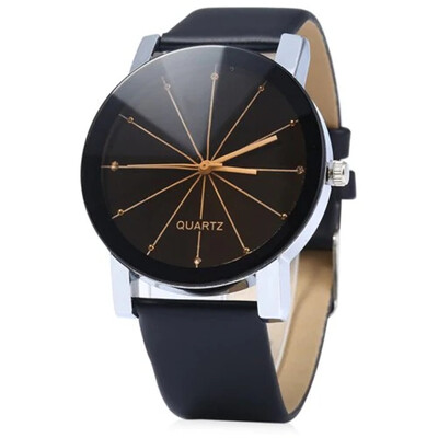 

GENEVA Men Fashion Simple Ray Belt Quartz Wrist Watch