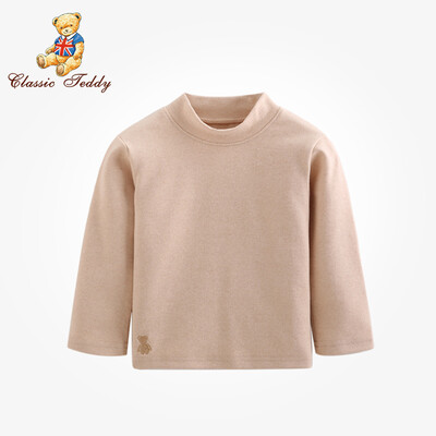 

Classic Teddy Classic Teddy Childrens Long Sleeve Shirt Girls T-Shirt Childrens Shirt Spring New Vertical Stripe Bear - Apricot 110