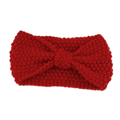 

Hand-knitted Woolen Crossover Headband Hoop Sweet Wide-brimmed Head Ornament