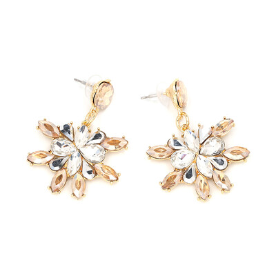 

Fashion Vintage Bohemia Style Statement Drop Earrings Mink Fur Ball Long Crystal Rhinestone Dangle Earrings