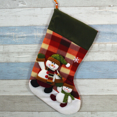 

〖Follure〗Candy Bag Christmas Gifts Tree Ornament Stocking Santa Claus Snowman Sock Decor