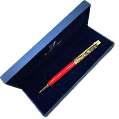 

2019 New Arrival 1pc Gold Foil Gift Pens Metal Crystal Pen Ballpoint Pens with Gold Foil Many Colors Available Gold Foil Pens