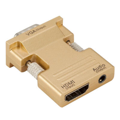 

HDMI Female to VGA Male Adapter wAudio Cable Support 1080P Signal Output