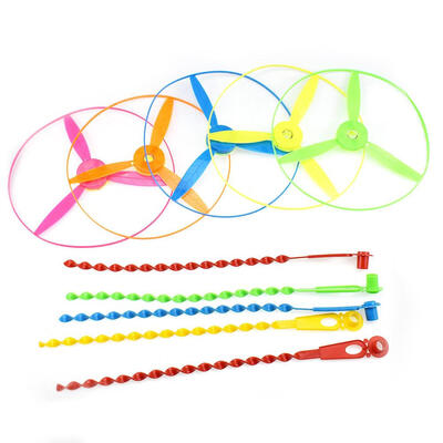 

Outdoor Fairy Flying Saucer Bamboo Dragonfly Helicopters Toys with Light