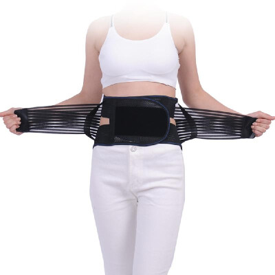 

Compression Lower Back Brace Pain Relief Lumbar Waist Support Wrap Workout Sports Waist Trimmer Belt Gift 3 Pads for Men Women