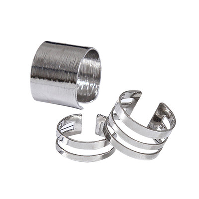 

Finger Over The Midi Tip Above Knuckle Open Ring Metal Punk Cool Women Charming Stacking Joint Rings 3PCS Fashion