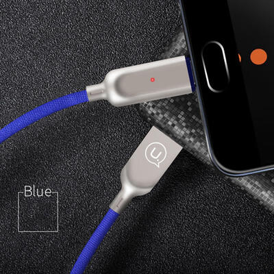 

USAMS SJ180 Micro USB Type C Mobile Phone Cables Automatic Power Off Fast Charging Cable For Android Huawei Xiaomi 8-MICRO USB