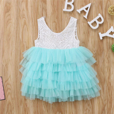 

Toddler Kids Baby Girls Lace Dress Party Prom Bridesmaid Party Pageant Dresses