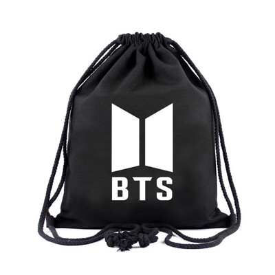 

KPOP BTS Bangtan Boys Drawstring Backpack Boys&Girls Students Multifunction School Bag
