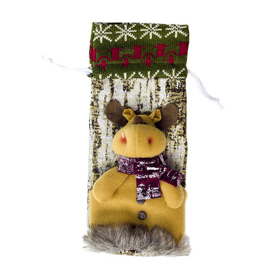 

Tailored Wine Bottle Cover Bags Decor Home Party Xmas Elk Claus Clothes Christmas