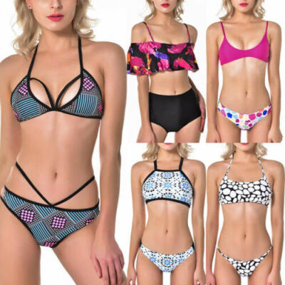 

Womens Padded Push-up Bra Bikini Set Swimsuit Swimwear Bandage Bathing Suit HOT