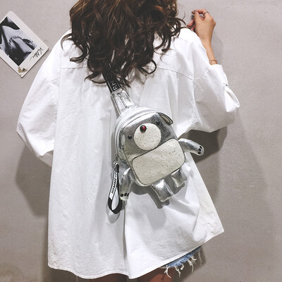 

2019 popular bag tide fashion wild cartoon cartoon shoulder Messenger bag Korean version of the mini cute chest bag female small