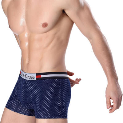 

High End Dot Printed Mens Underwear Boxers Breathable Cotton Boxer Brief Shorts Underpant