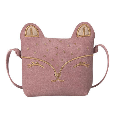 

Cute Fox Kids Leather Mini Shoulder Handbags Girl Flap Coin Messenger Purse