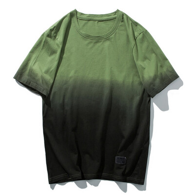 

Toponeto Mens Summer New Style Fashion Gradual Color Short Sleeve Comfortable Blouse Top