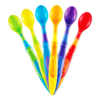 

6pcs Baby Feeding Training BPA Free Spoons Soft Tip Infant Spoons for First Stage Infant