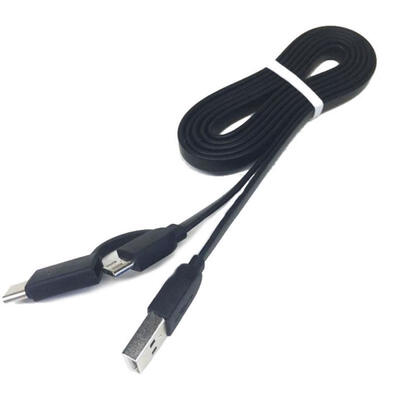 

2-in-1 Charger Cable Type C Micro USB Charging And Syncing Cord