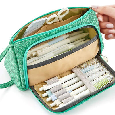 

Pencil Pouch Holder Pen Case Makeup Cosmetic Pouch Stationery Storage Organizer Zipper Pencil Bag