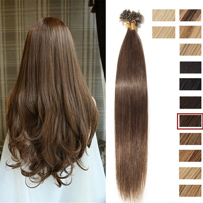 

16"18"20"22" 24"Invisible NailU Tip Glue Real Remy Human Hair Extensions Real Soft Hair Extensions 100strands50g