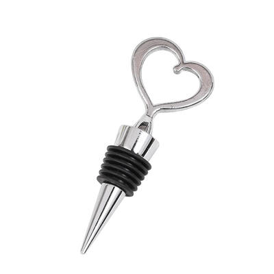 

Elegant Heart Shaped Red Wine Bottle Stopper Alloy Sealed Wedding Gifts