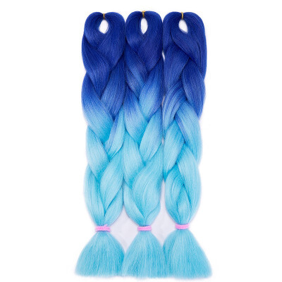 

3 Packs Braiding Hair Ombre for crochet Hair Weave with Synthetic&Twist Braiding Hair Extensions