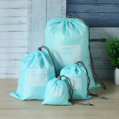 

4pcs Waterproof Travel Drawstring Dry Storage Bag Shoe Laundry Makeup Pouch