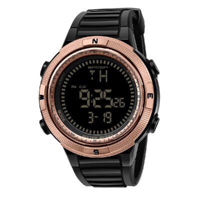 

SANDA 360 Men Analog Digital Watch Fashion Casual Sports Wristwatch 3ATM Waterproof Leather Strap Luminous Multifunctional Watches