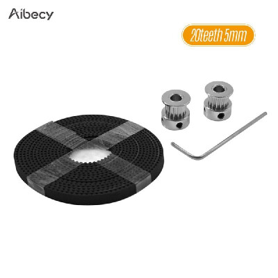 

Aibecy 3D Printer Tool Kit 16 Teeth 20 Teeth Timing Aluminum Pulley Wheels 2 Meters Timing GT2 Belt Hexagon Wrench Accessory Parts