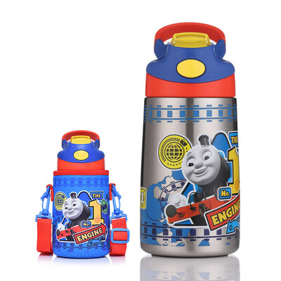 

Thomas & Friends Thomas & Friends childrens portable mug stainless steel vacuum sippy cup student cold insulation kettle 400ML red blue 6760TM