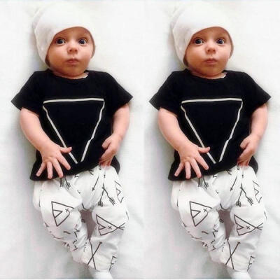 

2Pcs Baby Boys Girls Clothes Top T Shirts Pants Leggings Newborn Clothes Outfit Set