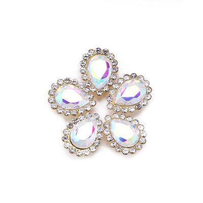 

5pcspack Water Drop Shape Nail Rhinestone Droplet Nail Art Decorations