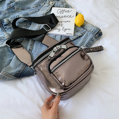 

Advanced foreign gas bag popular fashion small bag in summer new 2019100 slant shoulder wide shoulder belt bucket bag