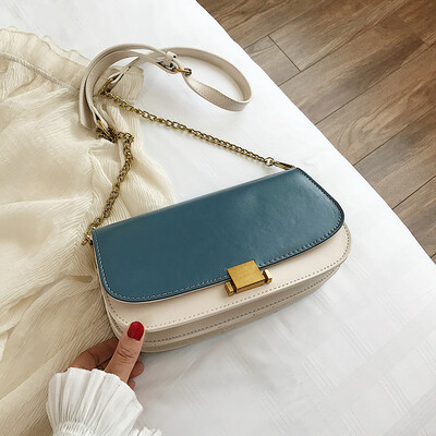 

Qiao Bani 2019 new Korean chic fashion retro wind simple chain small square bag shoulder diagonal tide handbag