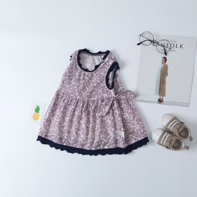 

Summer Dress Casual Baby Girls Sleeveless Cute Design Dress Kids Toddler Pageant Princess Sweet Fashion Sundress