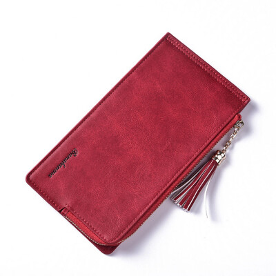 

Tailored Women Fashion Zipper Leather Wallet Leisure Bag Long Purse